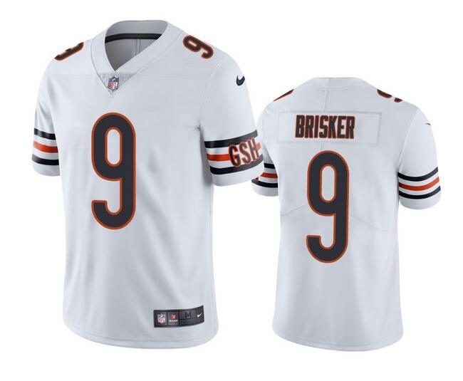 Men's Chicago Bears #9 Jaquan Brisker White Vapor Untouchable Limited Stitched Football Jersey Men's Chicago Bears #9 Jaquan Brisker White Vapor Untouchable Limited Stitched Football Jersey